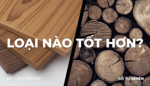 So sánh trực quan giữa nội thất gỗ óc chó tự nhiên và nội thất gỗ công nghiệp phủ Melamine