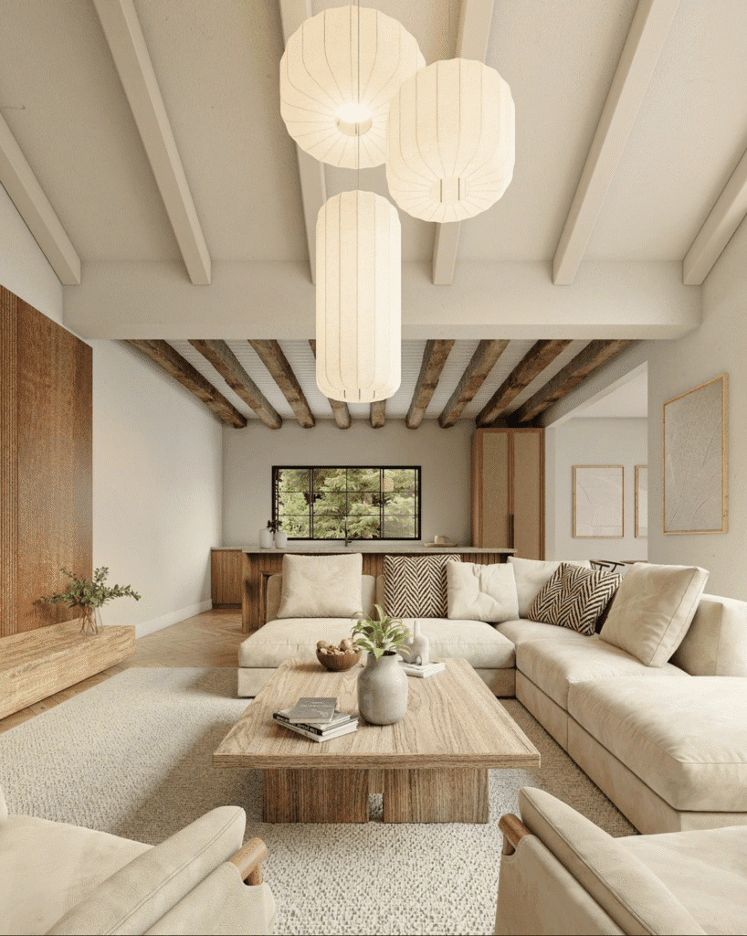 Phòng khách phong cách tối giản Minimalism với không gian rộng thoáng và ít đồ đạc