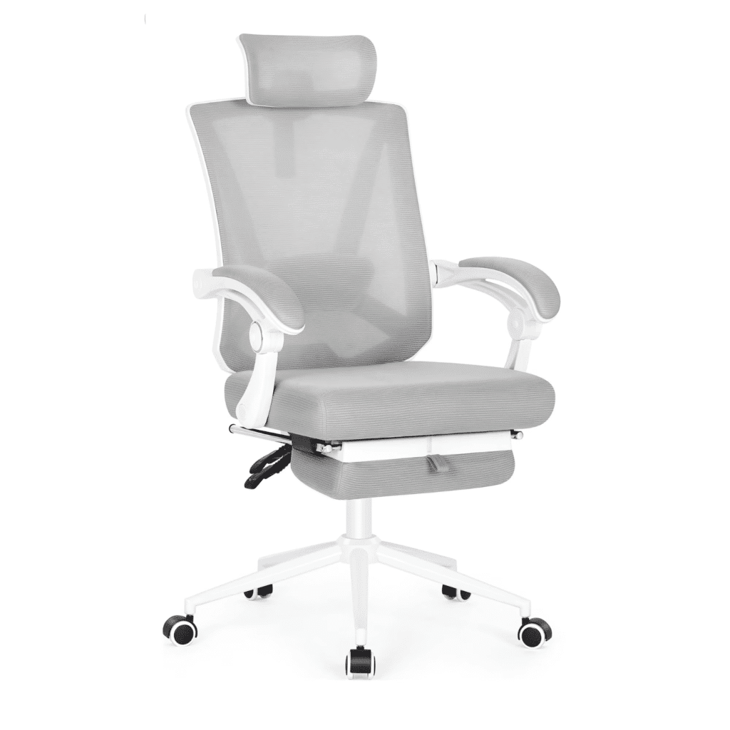 Chi tiết tựa đầu 2D và tay vịn liên động thông minh của ghế công thái học GX882