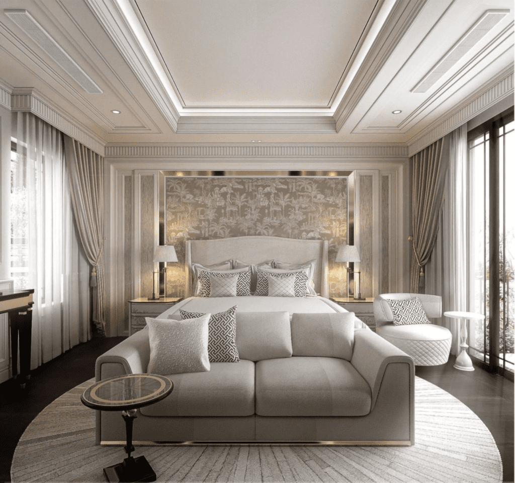 Không gian phòng ngủ phong cách Elegant mang lại cảm giác thư thái và đẳng cấp