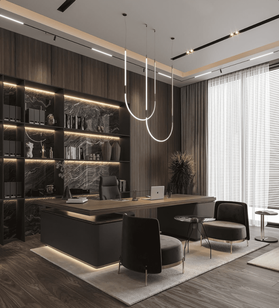 Góc làm việc được thiết kế may đo riêng biệt (Bespoke) phù hợp với cá tính và thói quen của gia chủ