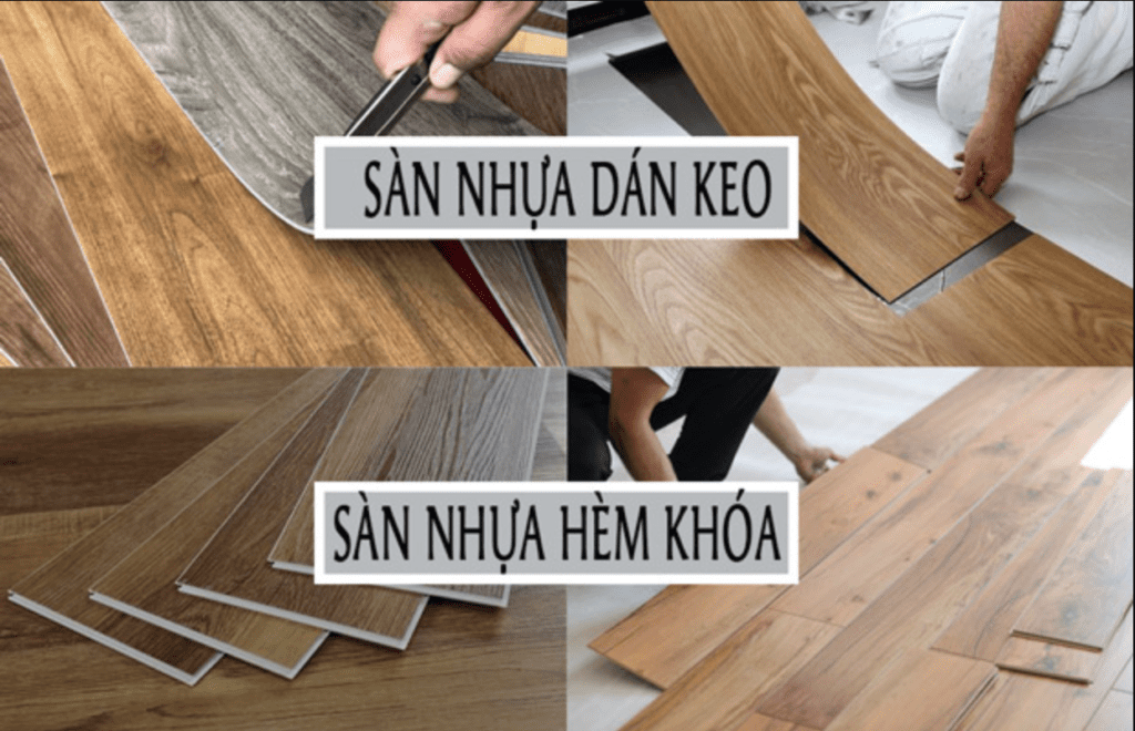 So sánh sàn gỗ hèm khoá và dán kéo