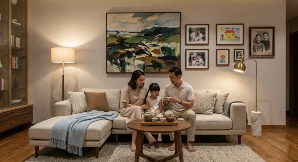 Giải pháp nội thất phòng khách mang đến hạnh phúc cho mái ấm