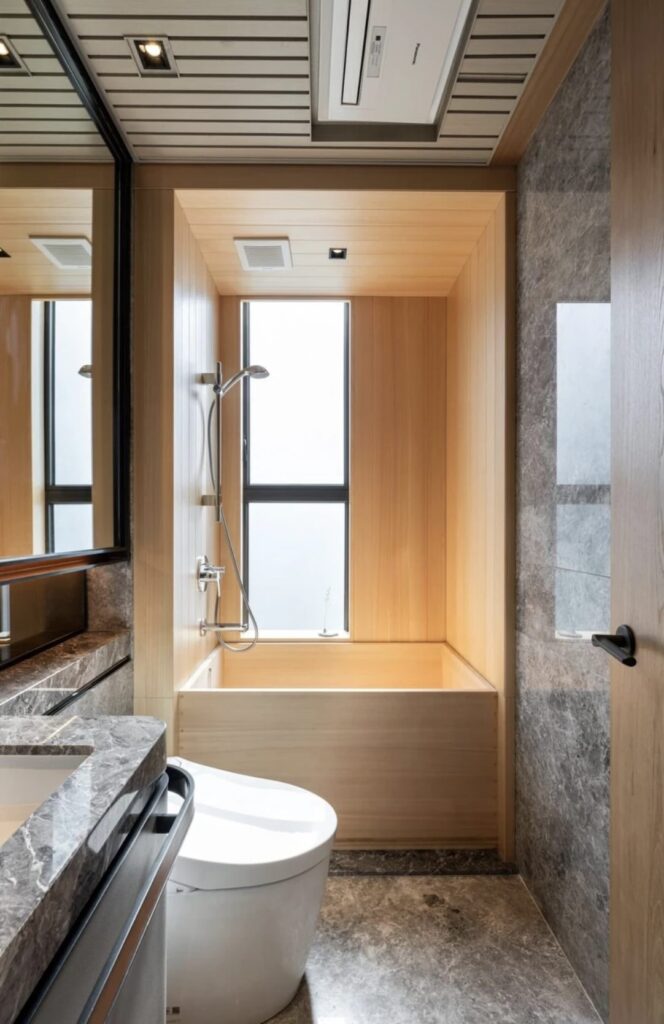 Bồn tắm gỗ được thiết kế riêng