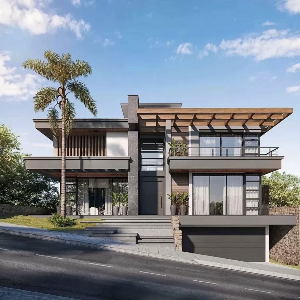 Mái nhà bằng và có độ dốc thấp