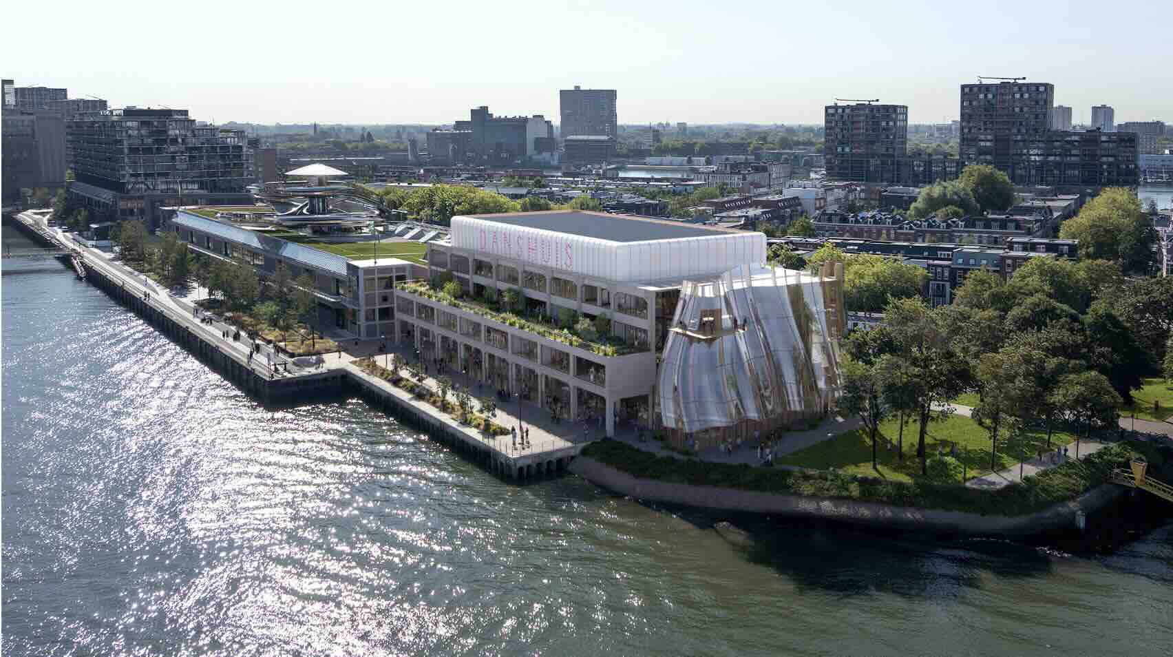 MAD ra mắt phần mở rộng bằng kính gợn sóng trong thiết kế được cập nhật cho Danshuis ở Rotterdam