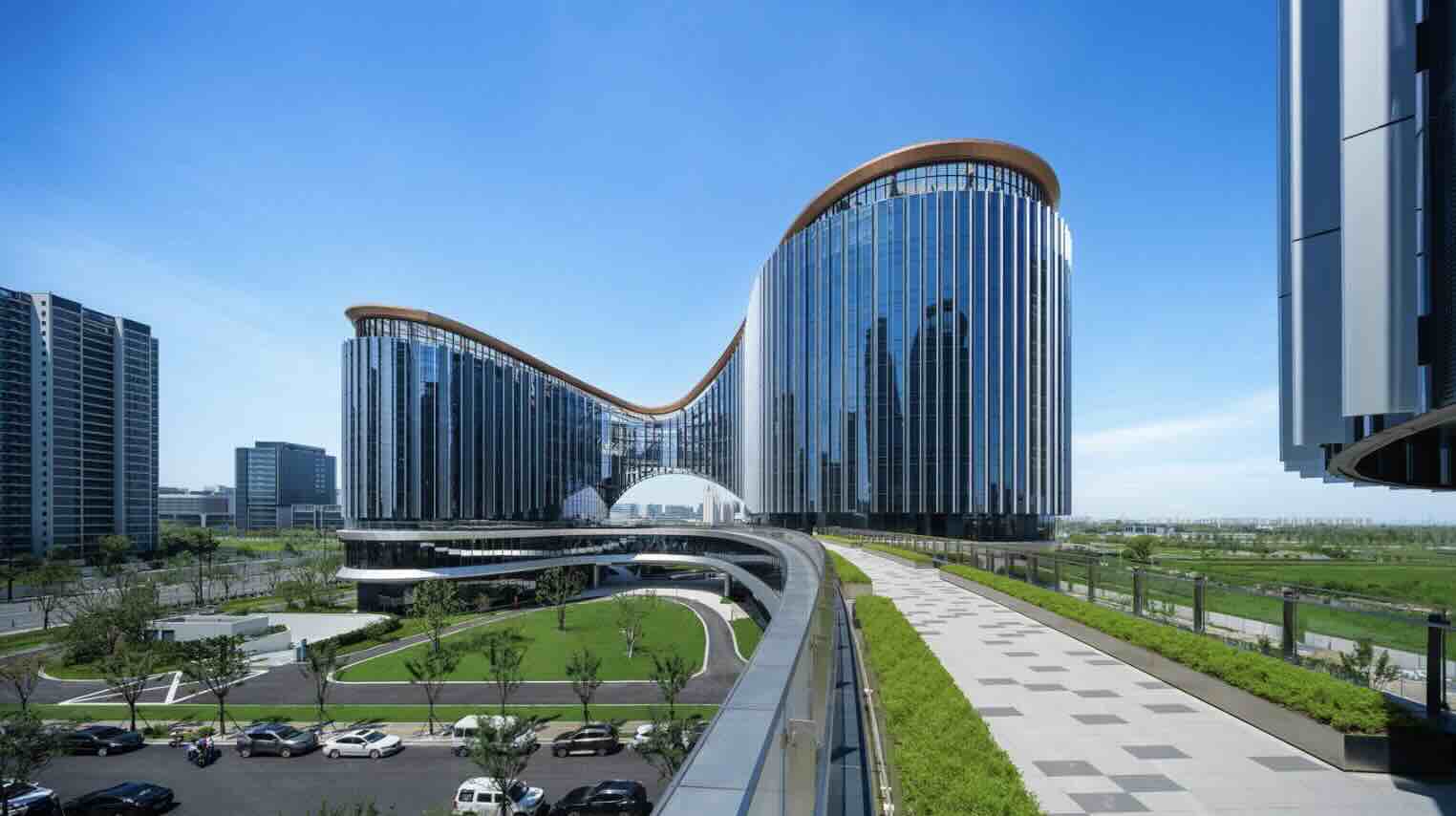 Việc phân chia tế bào tạo nên cấu trúc liên kết của các tòa nhà trong khu nghiên cứu Thượng Hải