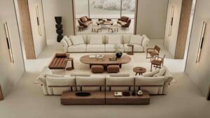 Hệ thống ghế ngồi Camelot do Antonio Citterio thiết kế cho Flexform